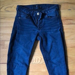 H&M dark wash stretchy jeggings